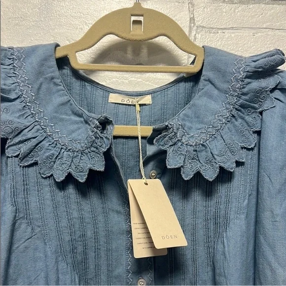 DOEN wing dress in chambray Size small - Picture 6 of 9